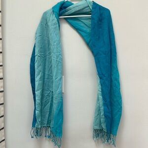 Shades of blue ombré scarf